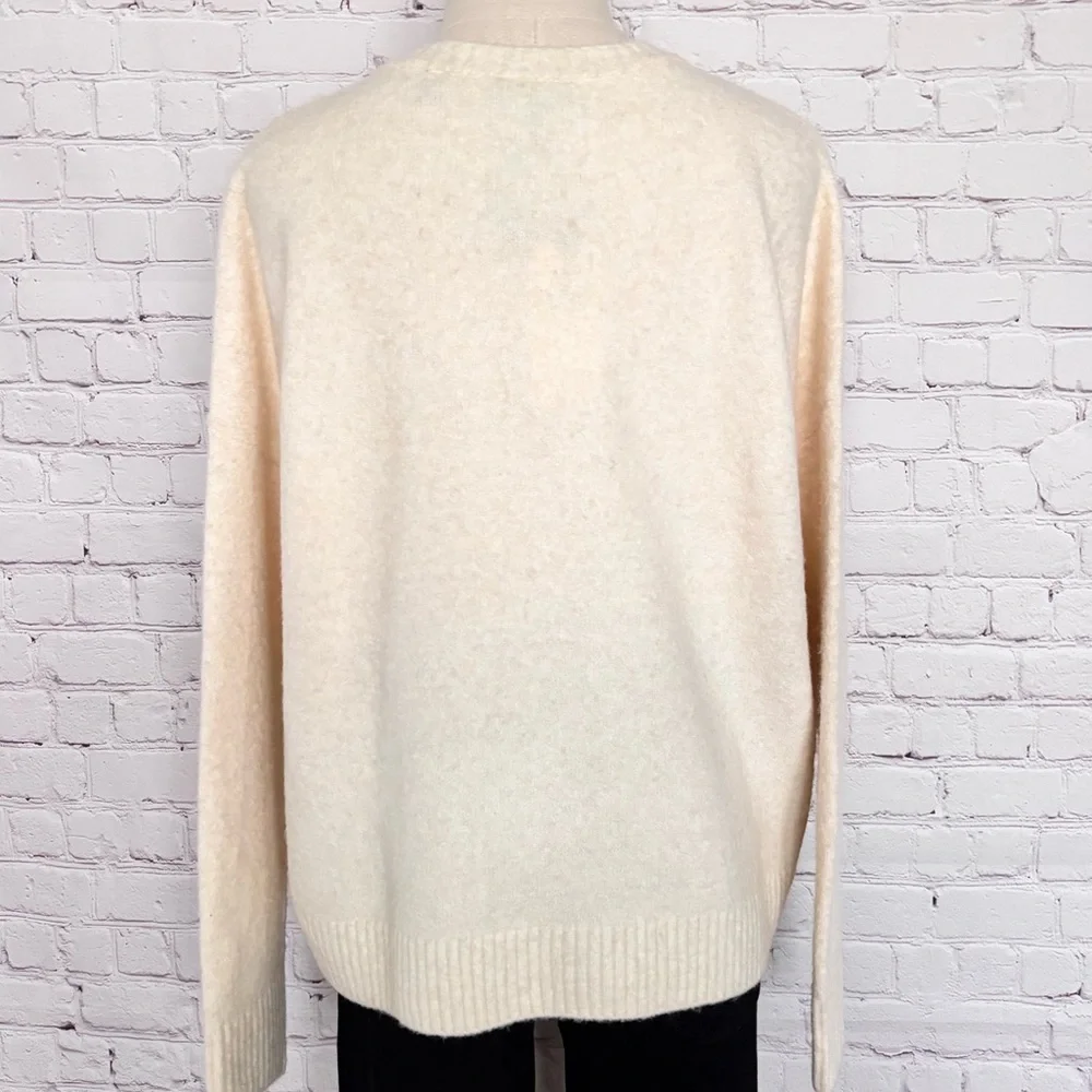 TED BAKER Cream Ivory Long Sleeve Floral Jacquard Sweater--NWT--M - Picture 5 of 16